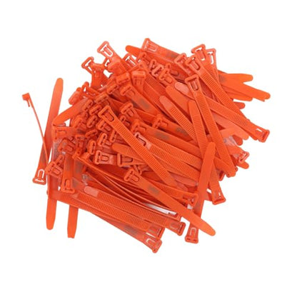 Tissting 1-100 Numbered Poultry Leg Bands, Reusable Chicken ID Rings for Ducks Chicks Geese Pigeons Easy Identification Tracking Management (Orange) - color: Orange