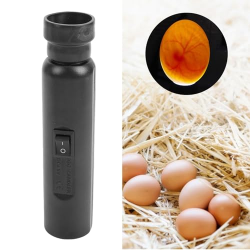 LED Egg Candler Light Tester, Bright Cool Light, Safe Non Heat Design Plastic Material for Monitoring Eggs Development