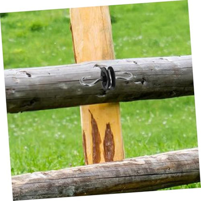 MERRYHAPY 4pcs Electric Fence Insulators for Cattle and Ranch Fencing Weather Resistant Screw-in Gate Handle Dual Easy Installation for Secure Livestock Safety