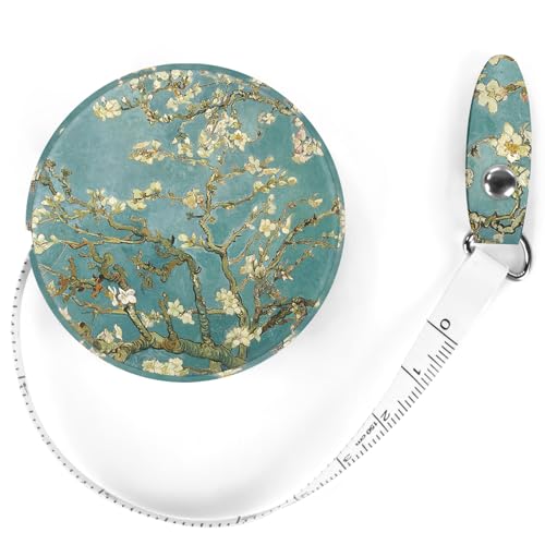 Sewing Tape Measure，Colour Printed Small Retractable Soft Measuring Tape for Tailor Cloth Fabric Body Measurements. - color: Green Tree
