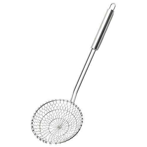Best Utensils Asian Kitchen Stainless Steel Spider Strainer Professional Wire Skimmer with Spiral Mesh (5-Inch Strainer Basket)… - size: 5-Inch