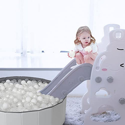Ball Pit for Toddlers Babies Dogs Cats Iinfant Children, Foldable Ball Pits Play Tent, Crawl Playpen Ball Pool with Storage Bag, Surprise for Boys Girls Festival (Balls Not Included), White - color: White