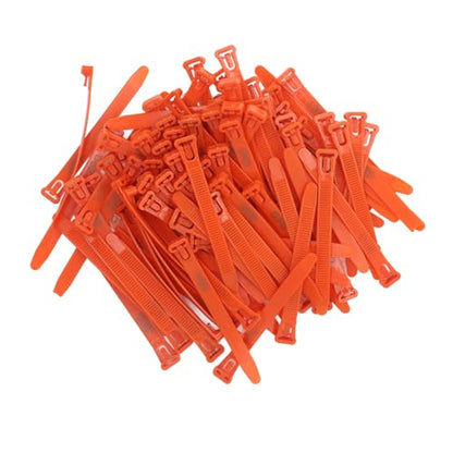 Tissting 1-100 Numbered Poultry Leg Bands, Reusable Chicken ID Rings for Ducks Chicks Geese Pigeons Easy Identification Tracking Management (Orange) - color: Orange