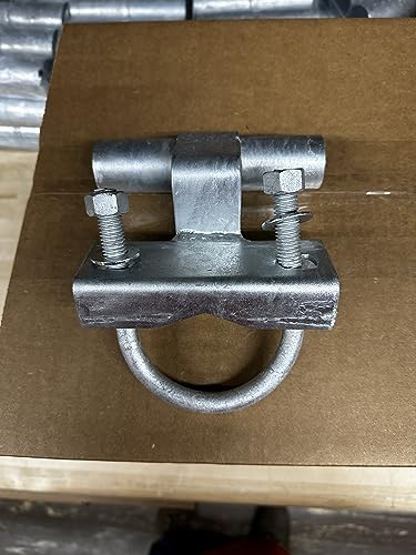 Ozark Fence & Supply - Chain Link Fence Rolling Sliding Gate Track Bracket - Galvanized Steel Coating- 1-7/8" to 2-7/8" Fence Gate Posts - 1-5/8" Rail - Rolling or Sliding Fence Gates (Pack of 6) - size: 6 Pack