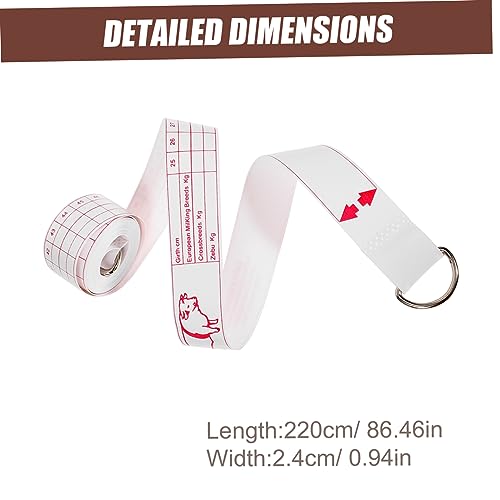 BESPORTBLE Cattle Show Supplies Horse Tape Measure Weight for Farm Use Accurate Animal Identification