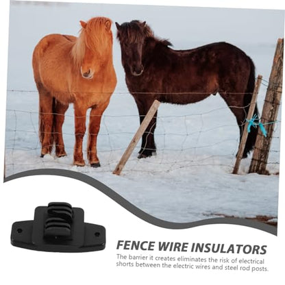Mipcase 50pcs Electric Farm Insulators for Animal Fencing Material Hold Post Accessories for Secure Fencing