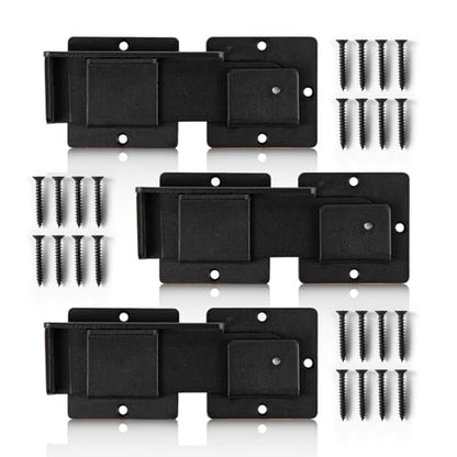 7.5" Flip Gate Latch Lock with Padlock Hole, 4mm Aluminum Anti-Rust Alloy Door Latch for Outdoor Wooden Fence,Sliding Swing Open Door,Wooden Fence,Barn Door, Shed,Yard,Screws(7.5in - 3 Pack) - size: 7.5in - 3 Pack
