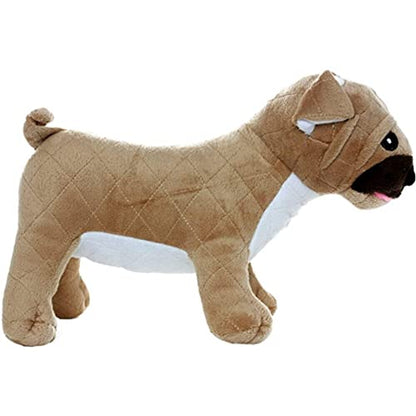 MIGHTY- Farm Pug - Squeaker-Multiple Layers. Made Durable, Strong & Tough. Interactive Play (Tug, Toss & Fetch). Machine Washable & Floats | Multiple Layers & Reinforced Seams , Washable and Floats , Mighty® Construction - color: Brown Pug