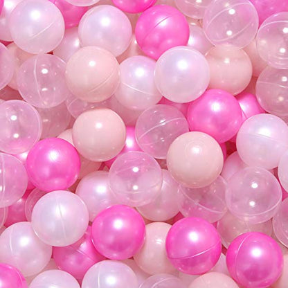 Colorful 100pcs Ball Pit Balls 2.2-inch Plastic Ocean Ball Crush Proof Stress Balls for Kids Pool Ball Playhouse Pit Accessories - color: 100balls-pearl purple