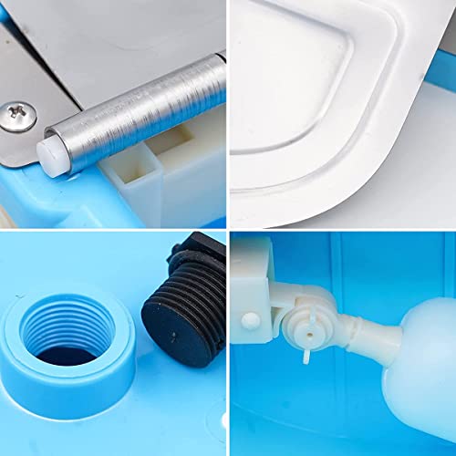Automatic Waterer Cattle Water Bowls with Float Valve, Water Trough Cattle Drinking Waterer for Cattle Sheep Horse Pig Dog Farm Supplies,Blue - color: Blue