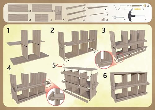 Nesting Box, 6 Compartments Wood Nest Box for Chicken with Swing Perch, Chicken Egg Laying Boxes for Hens, Ducks, Chickens