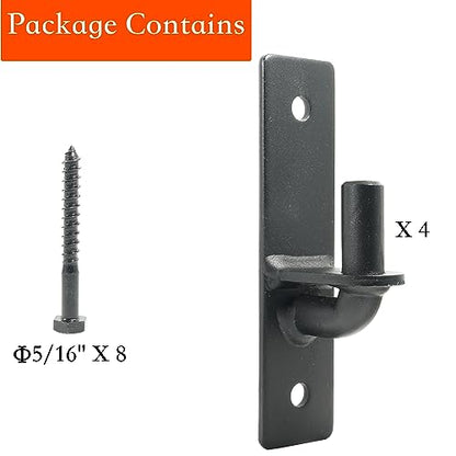 Wall Mount Gate Hinge, Sturdy Fence Gate Hinges Fence Post Chain Link Gate Hinge. 2 Pack Black Sturdy Wall Mount Gate Hinges with 5/8 Hinge Pin - color: Black（2）