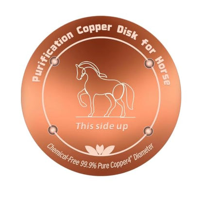 Copper Waterer Cleaning Disc, All Season Livestock Water Purifier Tray Keeps Water Clean for Poultry, Dogs & Cattle - size: horse