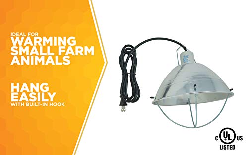 Woods 0165 Brooder Lamp with Bulb Guard;10.5 Inch Reflector and 6 Foot Cord (250 Watt; 18/2 SJTW); 0