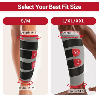 Comfytemp Leg Heating Pad, FSA Eligible Items Only List Wearable Heat Pad for Leg and Calf, HSA Electric Heat Wrap for Thigh/Knee/Arm/Hamstring Soothing Warmth, Birthday Gifts for Mom/Women/Wife/Her - size: Large