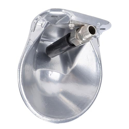 Pssopp Dog Water Bowl Dispenser, Stainless Steel Automatic Livestock Waterer with Float Valve for Cattle Sheep Goats and Pigs