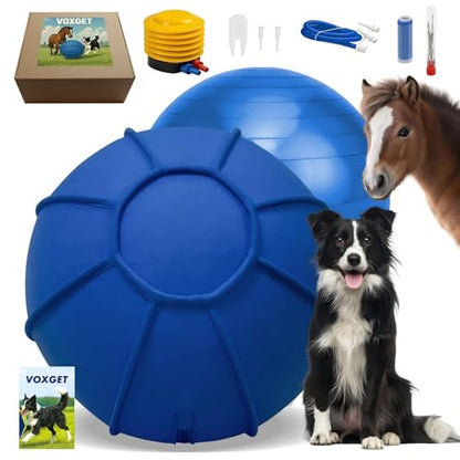Herding Ball Toy for Dogs 3242432 Ball Set for Australian Shepherd, Interactive Dog Training Toys for Large Breeds Outdoor Play Exercise (Bright Blue,L)