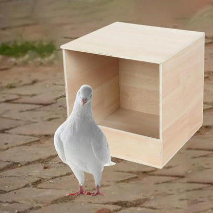 Parakeet Nesting Box Wooden Parrot Nest Birds Box Wood Breeding Box Wooden Pigeon Nesting Box for Lovebirds Cockatiels Budgie, Small