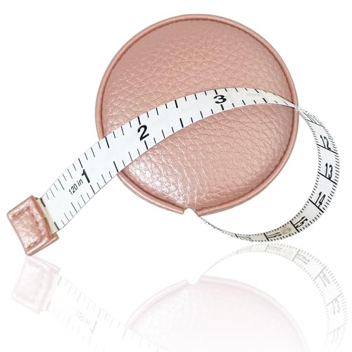 Tape Measure Measuring Tape for Body Tailor Cloth Fabric Sewing Knitting Craft Weight Loss Measurements Retractable 120 inch 3 Meter Push Button Dual Sided Tape Measure - color: Pink A