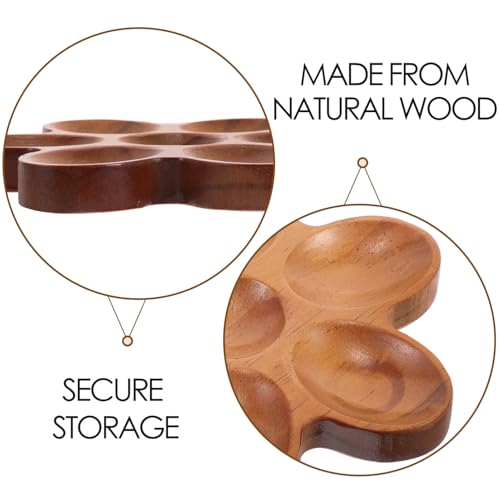 KICHOUSE Rustic 7-grid Wooden Egg Storage Tray Egg Holder Counter Countertop Skelter Large Storage Organizing Tray