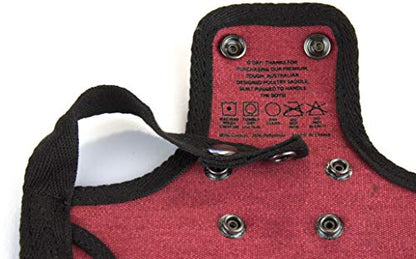 DOWN UNDER OUTDOORS Medium-Large Chicken Saddle with Adjustable Straps, Chicken Apron, Poultry Saver, Pet Supplies, Including Shoulder Cover (Burgundy) - color: Burgundy
