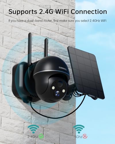 ZUMIMALL 2K Solar Security Cameras Wireless Outdoor 4-Pack, Solar Powered Cameras for Home Security with 360° View, Color Night Vision, 2-Way Talk, AI Alert, Siren, CloudEdge App, Black - color: 4 Black Solar 3MP