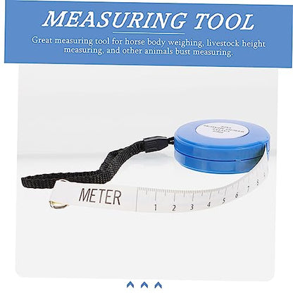 COHEALI Goat Measuring Tape Animal Weight Measuring Tape Acrylic Durable Pig Cattle Body Waist Measurement Tool Portable 2.95 Inch Blue