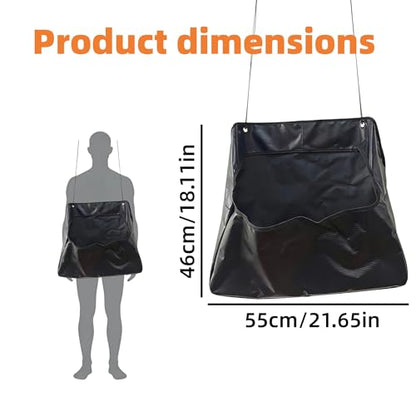 Horse Hay Bag - Large Capacity Tear Resistant Hanging Slow Feeder Pouch with Clear Visual Window - Portable Grass Storage Container for Equestrian Training Stable Yard and Farm