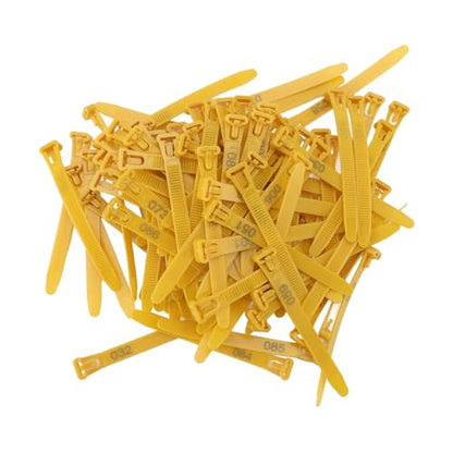SUNGOOYUE Chicken Leg Bands, Plastic Poultry Identification Rings with Adjustable fadeless Numbered Engraving, for Duck Goose Chicken Management (Yellow) - color: Yellow