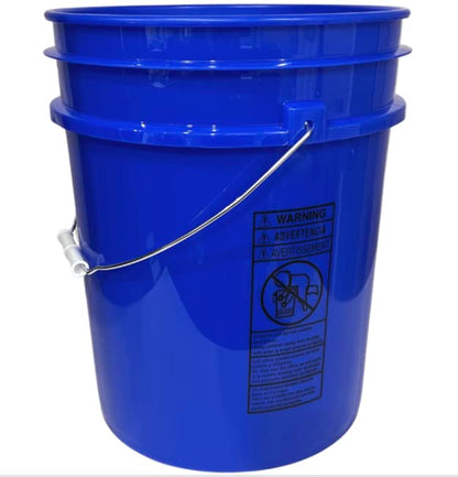 House Naturals 5 Gallon Reflex Blue Food Grade BPA Free Bucket Pail with Screw on Air Tight lids Covers (Pack of 3) Made in USA