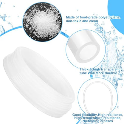 Nuanchu 100ft Polyethylene Tubing, 5/16" Od, 3/16" Id, 1/16" Wall Polyethylene Tubing Food Grade White Translucent Hose for Water, Beverage Pump, Homebrew, Brewing - size: 5/16" Od, 3/16" Id, 1/16" Wall