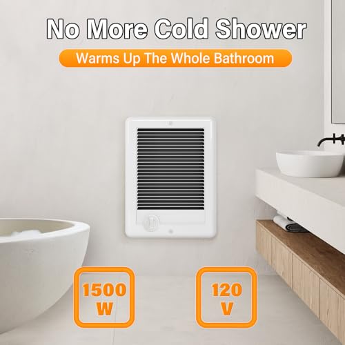 CSC151TW Electric Wall Heater Complete Unit With Thermostat, 5120 BTU, 120 Volt, 1500 Watt (Model: CSC151TW, Part: 67509) - size: 151