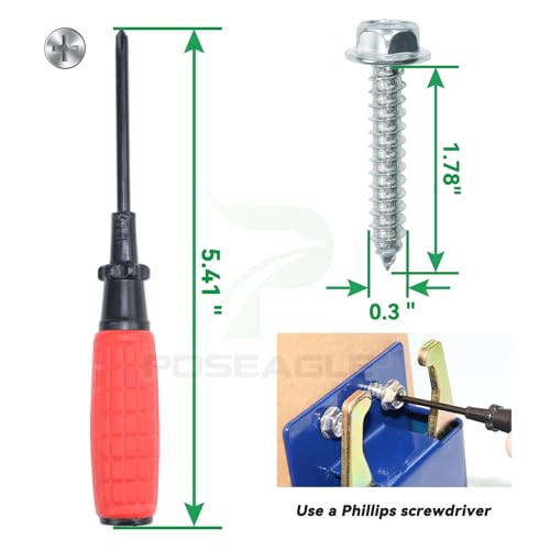 Blue S16100100 Two Way Lockable Gate Latch with Hardware, 4-Digit Combination Lock and 2 inch Philip Screwdriver for Metal Gates with 1-5/8" to 2" Diameter Round Tubes - color: A03 1xLockable Gate Latch for 1-5/8" to 2" Tubes