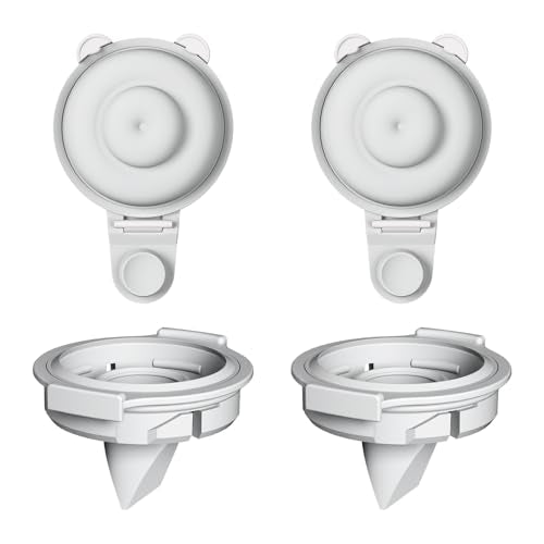 4PC Upgraded M9 Breast Pump Replacement Part, Including 2pcs Duckbill Valve and 2pcs Double-Layed Diaphragms for Momcozy Upgraded Mobile Flow | Upgraded M9, Valve, Diaphragms, 4PC Gray - size: Gray 2pcs Valves+2pcs Diaphragm