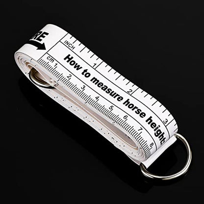 Konohan Horse Measuring Tape for Height and Weight Multifunctional Horse Weight Tape Portable PVC Weight Measure for Horses, 8.2 Feet Long - style: Horse