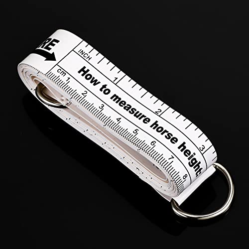 Konohan Horse Measuring Tape for Height and Weight Multifunctional Horse Weight Tape Portable PVC Weight Measure for Horses, 8.2 Feet Long - style: Horse