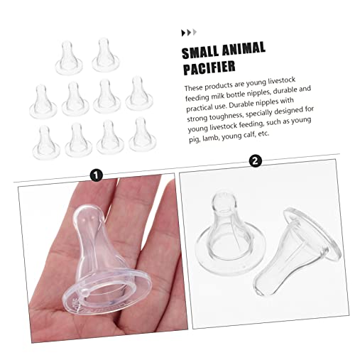 10pcs Replacement Nipples for Lambs Pigs and Livestock Safe Silicone Feeding Pacifiers for Bottles for Animal Feeding Supplies
