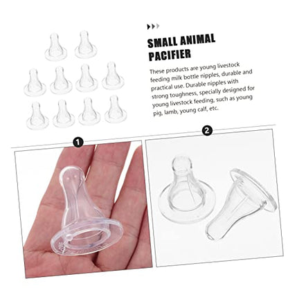 10pcs Replacement Nipples for Lambs Pigs and Livestock Safe Silicone Feeding Pacifiers for Bottles for Animal Feeding Supplies