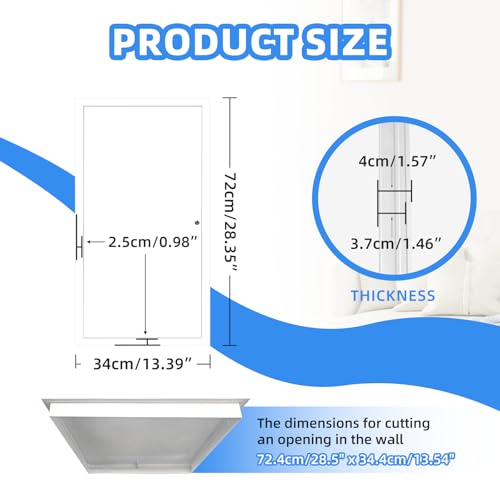14" x 29" Metal Access Panel, 1MM Thickened Access Panel for Drywall, Aluminum Access Panel for Walls and Ceilings, Rust-Resistant and Easy-to-Install Drywall Access Panel - size: 14in*29in