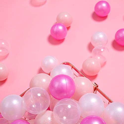 Colorful 100pcs Ball Pit Balls 2.2-inch Plastic Ocean Ball Crush Proof Stress Balls for Kids Pool Ball Playhouse Pit Accessories - color: 100balls-pearl purple