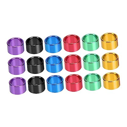 Kisangel 18pcs Multi Aluminum Foot Bands Bird Leg for Identification and Loss Suitable for Pigeons Quails and Poultry Random Color