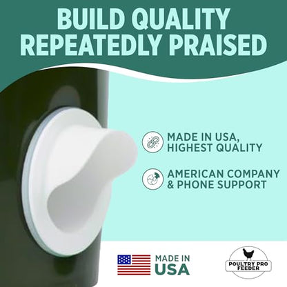 The Original Poultry Pro DIY Chicken Feeder Kit - As seen on Shark Tank, 3 Ports, Waterproof Seal Bushings & Hole Saw, Poultry Feed, Use for Buckets, Barrels, Bins & Troughs (Bucket Not Included) - style: Original Feeder 3 Pack