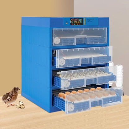 Automatic Egg Incubator,Digital Poultry Hatcher Machine,110V 80W LED Automatic Egg Turning & Temperature Control,32-210.2℉ General Purpose Incubator for Hatching Chicken Duck Quail Eggs (256 Egg) - size: 256 Egg