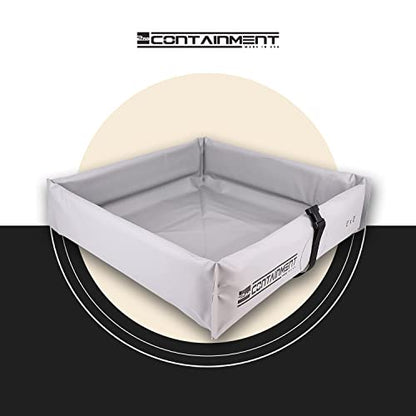Spill Containment Berm - 18 oz PVC, 2’ x 2’ x 6” - Grey - color: Grey, size: 2' x 2'
