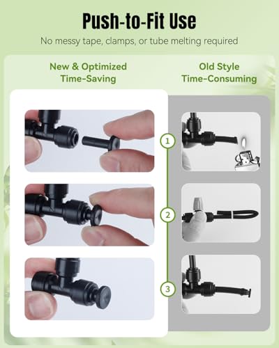 Pawfly 15 Pcs 1/4" End Plugs for Quick Connect 1/4" Drip Irrigation Tee Connectors, Push-to-Fit Connector End Cap Fittings, Leak-Proof End Closure Parts Stoppers, 1/4 Inch Drip Irrigation Parts - size: 15pcs 1/4" End Plugs