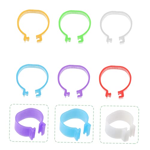 balacoo 360pcs Poultry Identification Multi Foot for Chickens and Geese Easy to Use and Remove Leg Bands for Bird Marking Random Color