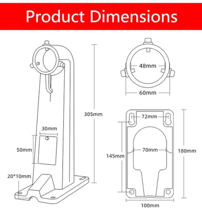 Universal Security PTZ Camera Wall Mount Bracket,Aluminium Alloy Indoor/Outdoor Dome Ball Camera Mounting Bracket for CCTV Hikvision PTZ Camera
