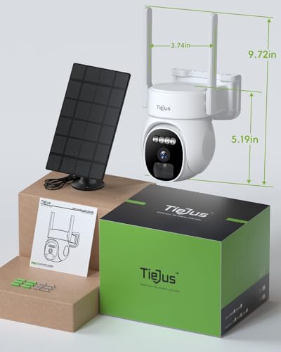 2K Solar Security Cameras Wireless Outdoor, 2.4G/5G 360° Auto Tracking Camera for Home Security, Color Night Vision/2-Way Talk/Compatible with Alexa/IP66 Waterproof - color: White - Solar Cam