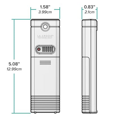 TX141TH-BV4 Wireless Weather-resistant Temperature/Humidity Sensor, 330ft