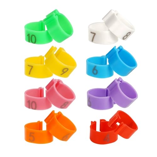 200 Pcs 16Mm Chicken Duck Leg Rings with Number Animal Identification Tool for Poultry Sign Foot Loop Buckle Clip Farm Supplies(S-Pink) - color: S-Pink